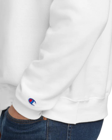 Closeup of a S6000 Champion Eco Fleece Crewneck Sweatshirt
